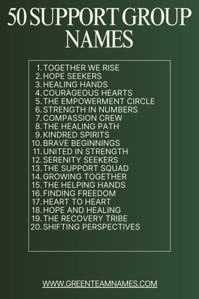 50 Support Group Names