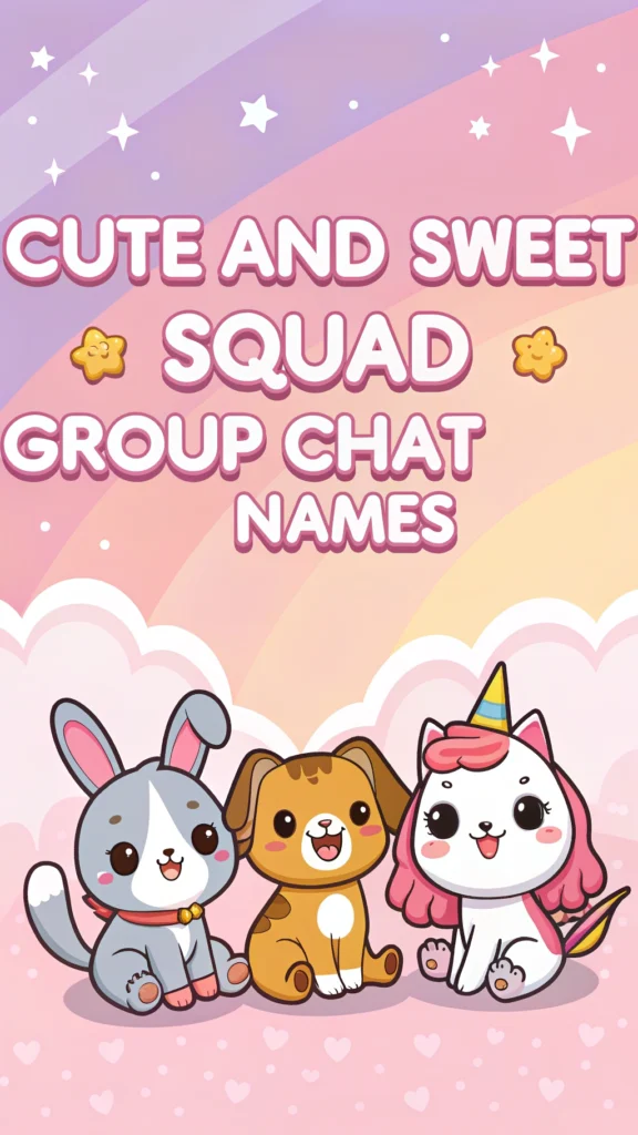 Cute and Sweet Squad Group Chat Names