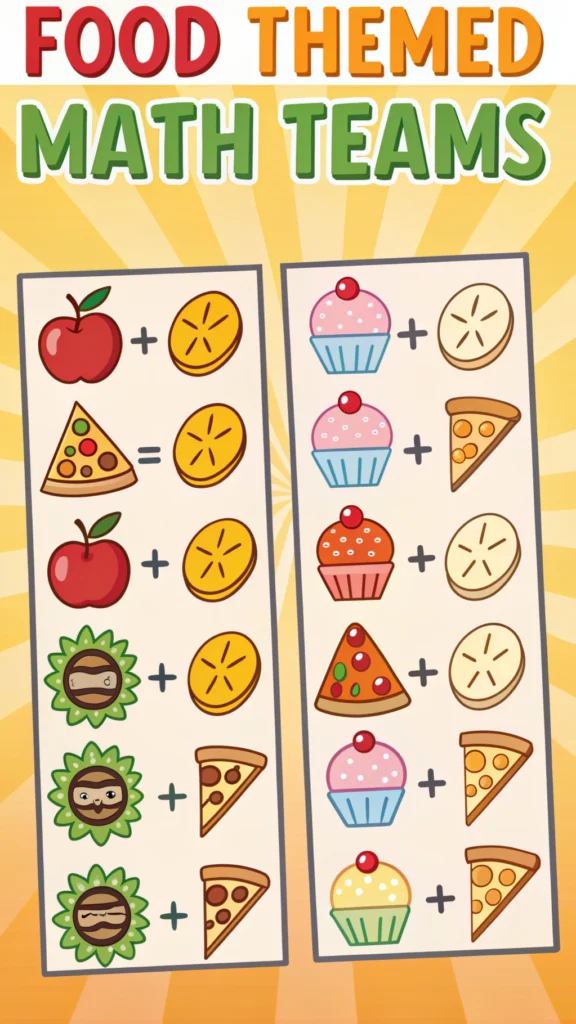 Food Themed Math Teams