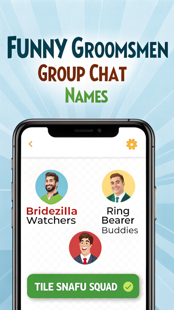 Funny Groomsmen Group Chat Names