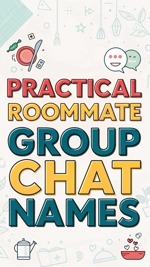 Practical Roommate Group Chat Names