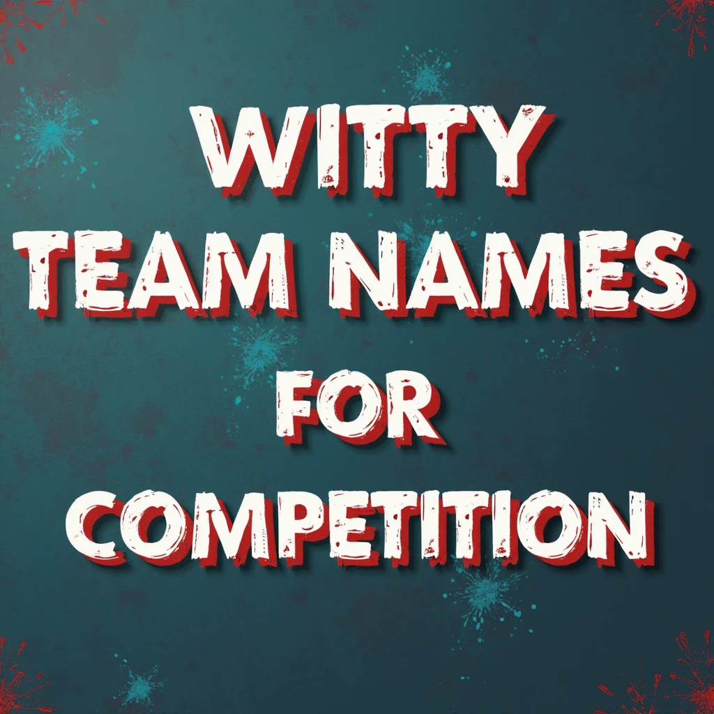 Witty Team Names for Competition 