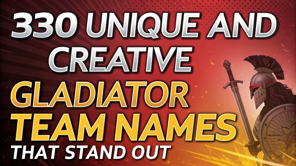 330 Unique And Creative Gladiator Team Names That Stand Out